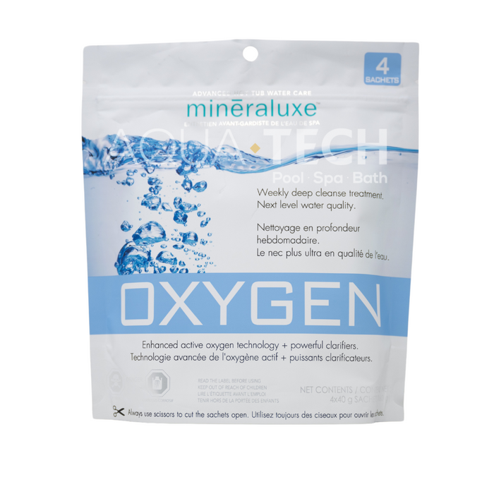 Mineraluxe Oxygen Oxydant Choc 4 Sachets 40gr — Chimie | Destination Piscine Aide St-Bruno