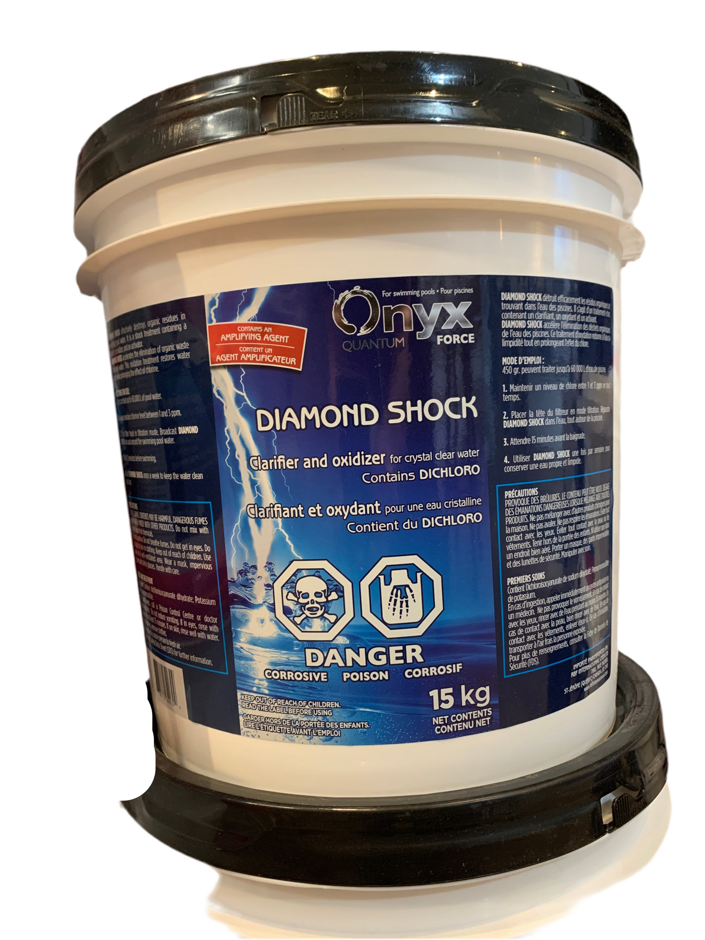 Onyx Diamond Shock 15kg - Chlore granulé puissant 62DO015 — Chimie | Destination Piscine Aide St-Bruno