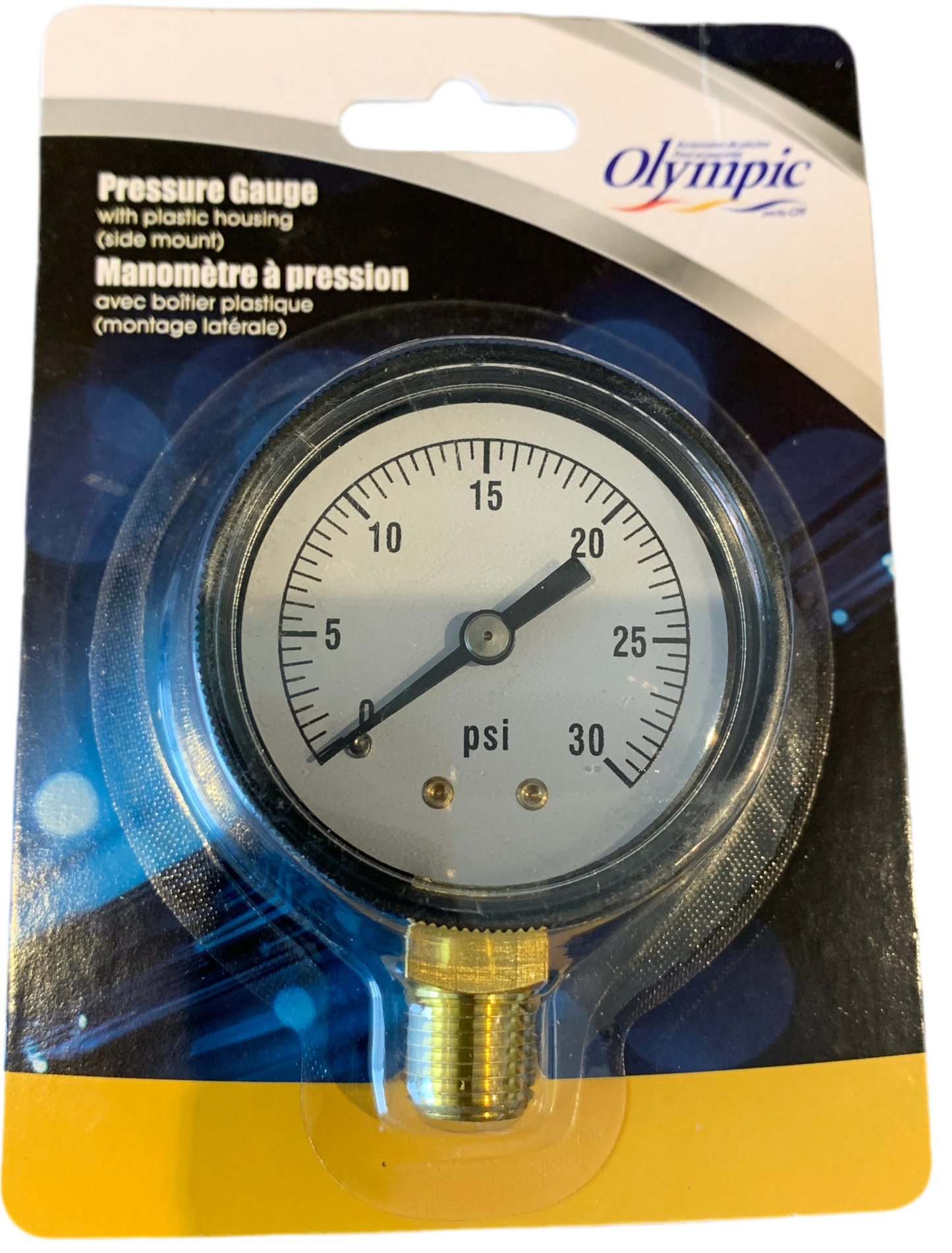 Olympic Manomètre 30psi PSPP-14-BL — Équipement | Destination Piscine Aide St-Bruno