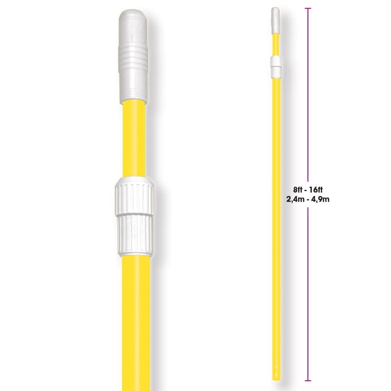 Olympic Pole jaune en fibre de verre 8' to 16' 763FG-YELLOW-BU
