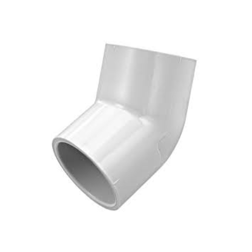 Coude PVC SCH40 2" Slip x Slip 45 degrés - Blanc
