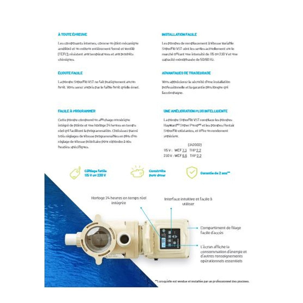 SCP Distributors LLC Pentair SuperMax VS i24 - Pompe à vitesses variable écoénergétique - image 4 | Piscine Aide
