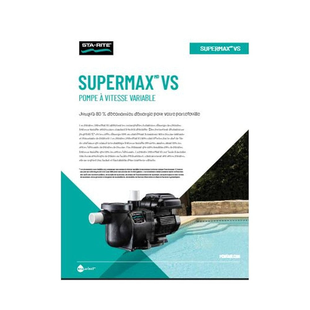 Pentair SuperMax VS - Pompe à vitesses variable écoénergétique