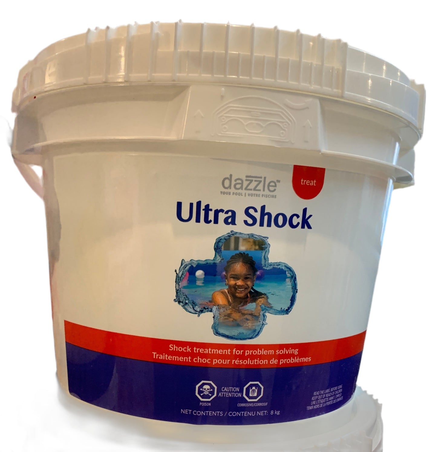 Dazzle Ultra Shock 8 kg - Traitement-choc piscine DAZ02508 — Chimie | Destination Piscine Aide St-Bruno