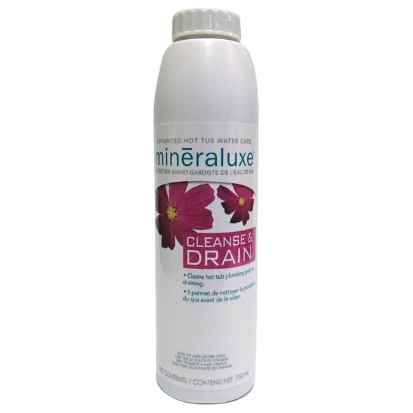 Mineraluxe Cleanse & Drain Nettoyant de Tuyauterie 750ml — Chimie | Destination Piscine Aide St-Bruno