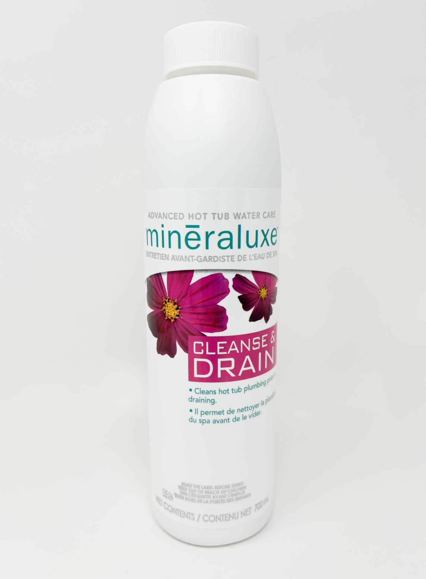 Mineraluxe Cleanse & Drain Nettoyant de Tuyauterie 750ml — Chimie | Destination Piscine Aide St-Bruno
