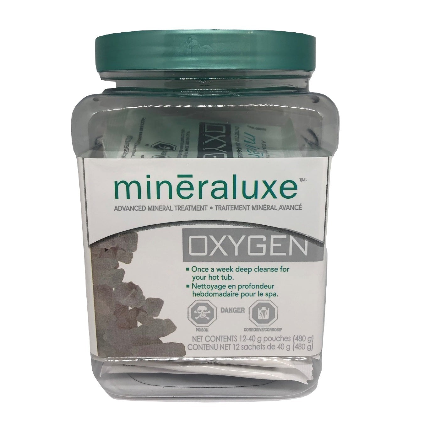 MINERALUXE Oxygen Oxydant 480gr (12x40gr) - DML00522 — Chimie | Destination Piscine Aide St-Bruno