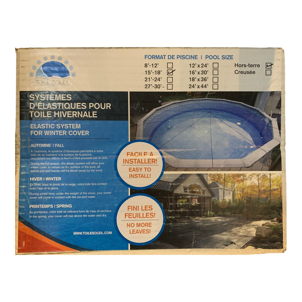 Système Élastique 15' - 18' Ronde - Fermeture Piscine — Couvertures | Destination Piscine Aide St-Bruno