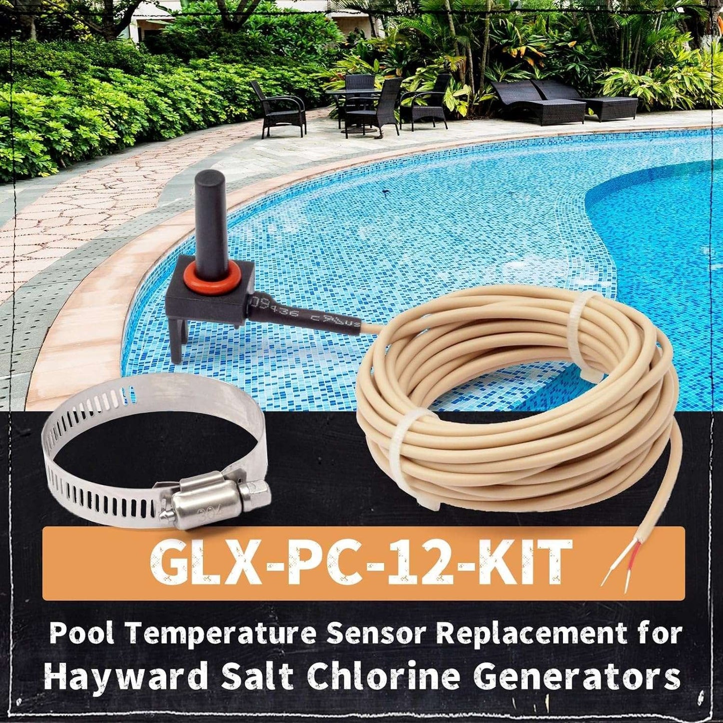 Hayward Capteur de température GLX-PC-12-KIT avec câble 4.5m — Pièces | Destination Piscine Aide St-Bruno