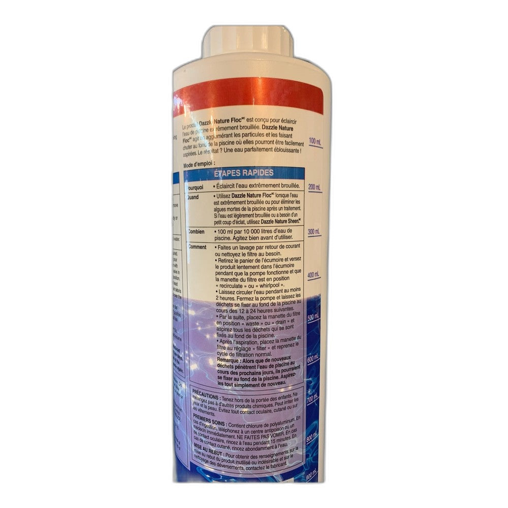Dazzle Nature Floc 1L - Clarifiant Puissant DAZ05030 — Chimie | Destination Piscine Aide St-Bruno
