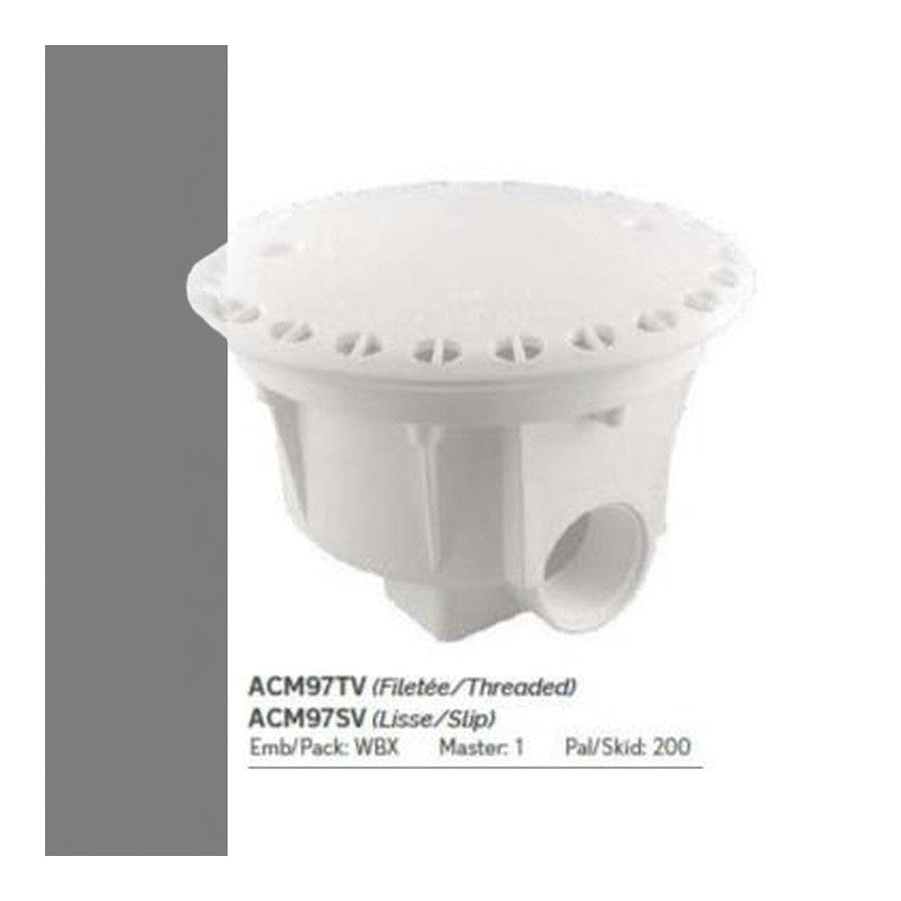 Olympic Drain de fond anti-vortex ABS blanc piscines hors-terre ACM-97SV — Pièces | Destination Piscine Aide St-Bruno