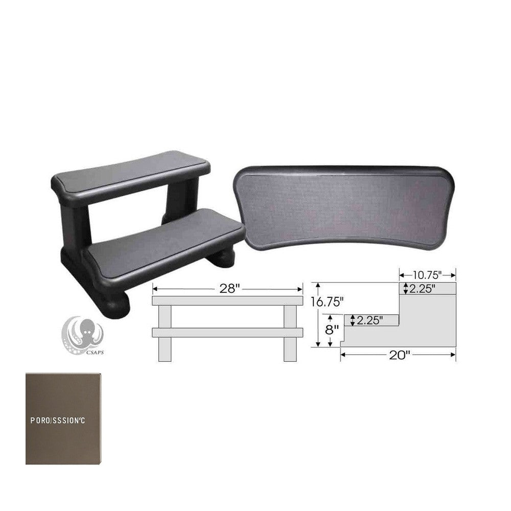 Marche de Spa ProAqua Noire - PA-PRO STEP — Spas | Destination Piscine Aide St-Bruno