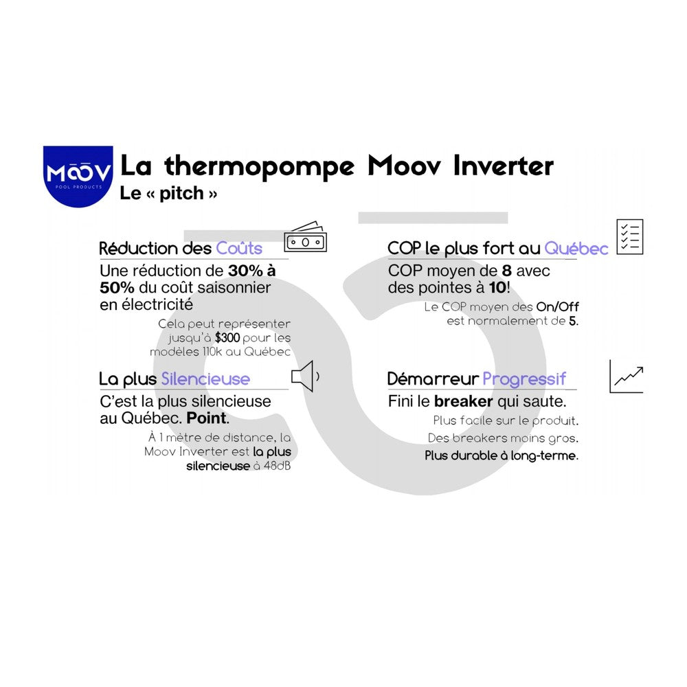 Moov Thermopompe à Vitesse Variable Conçue au Québec ML500 - image 6 | Piscine Aide