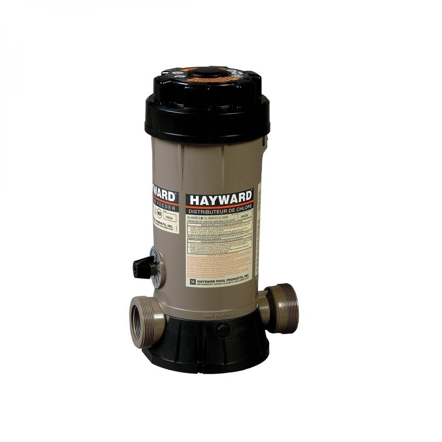 Hayward Chlorinateur automatique (en ligne) avec régulateur de débit 1.5" CL100EF — Chimie | Destination Piscine Aide St-Bruno