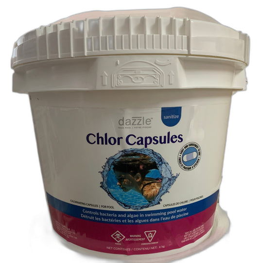 Dazzle Capsule de Chlore Non Stabilisé 6kg DAZ02606 — Chimie | Destination Piscine Aide St-Bruno