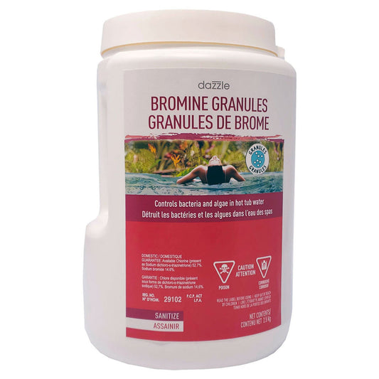 Dazzle Granules de Brome 2,5kg - DAZ08402 — Chimie | Destination Piscine Aide St-Bruno