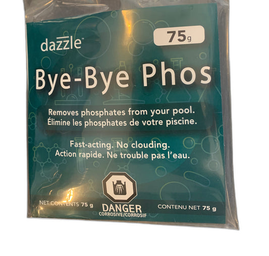 Dazzle Bye-Bye Phos 75gr - Éliminateur de phosphates BYB10099 — Chimie | Destination Piscine Aide St-Bruno