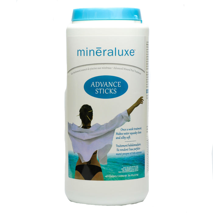 Mineraluxe Advance Sticks 2.4kg Traitement Chlore — Chimie | Destination Piscine Aide St-Bruno
