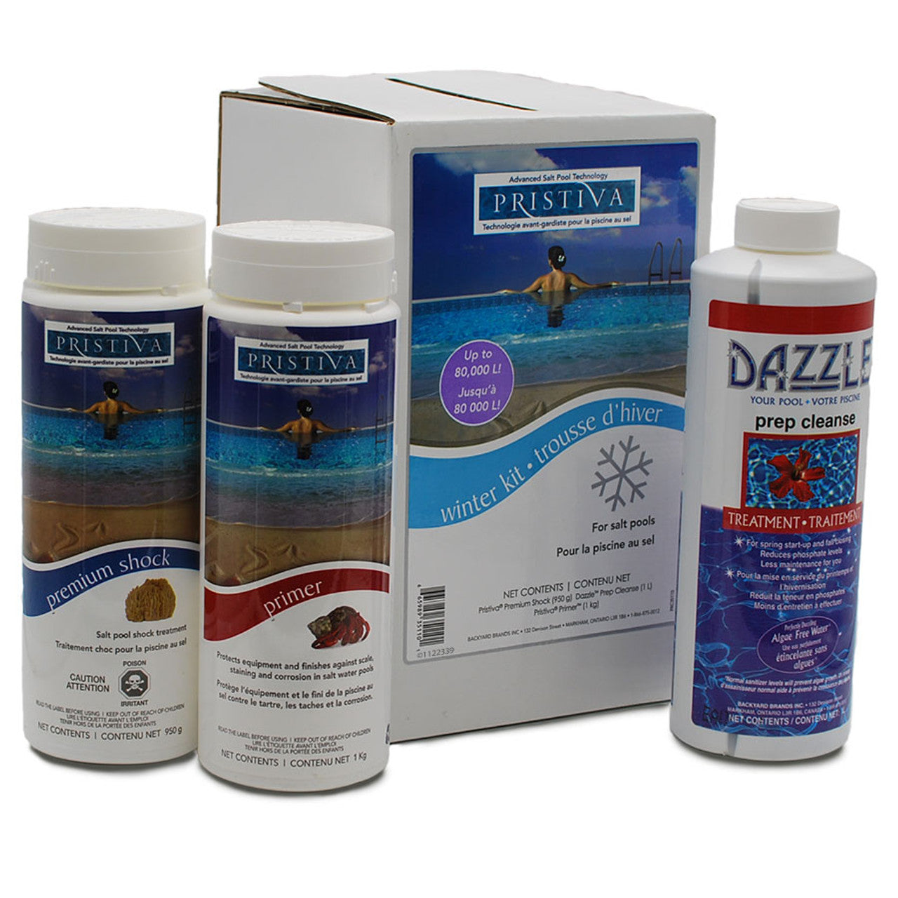 Pristiva Trousse d'Hiver Piscine Sel 80 000L — Chimie | Destination Piscine Aide St-Bruno