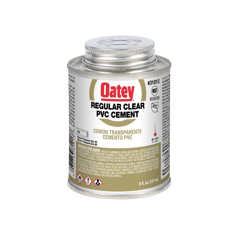 Oatey Colle PVC Transparente 8oz 237ml - col-31471 — Plomberie | Destination Piscine Aide St-Bruno