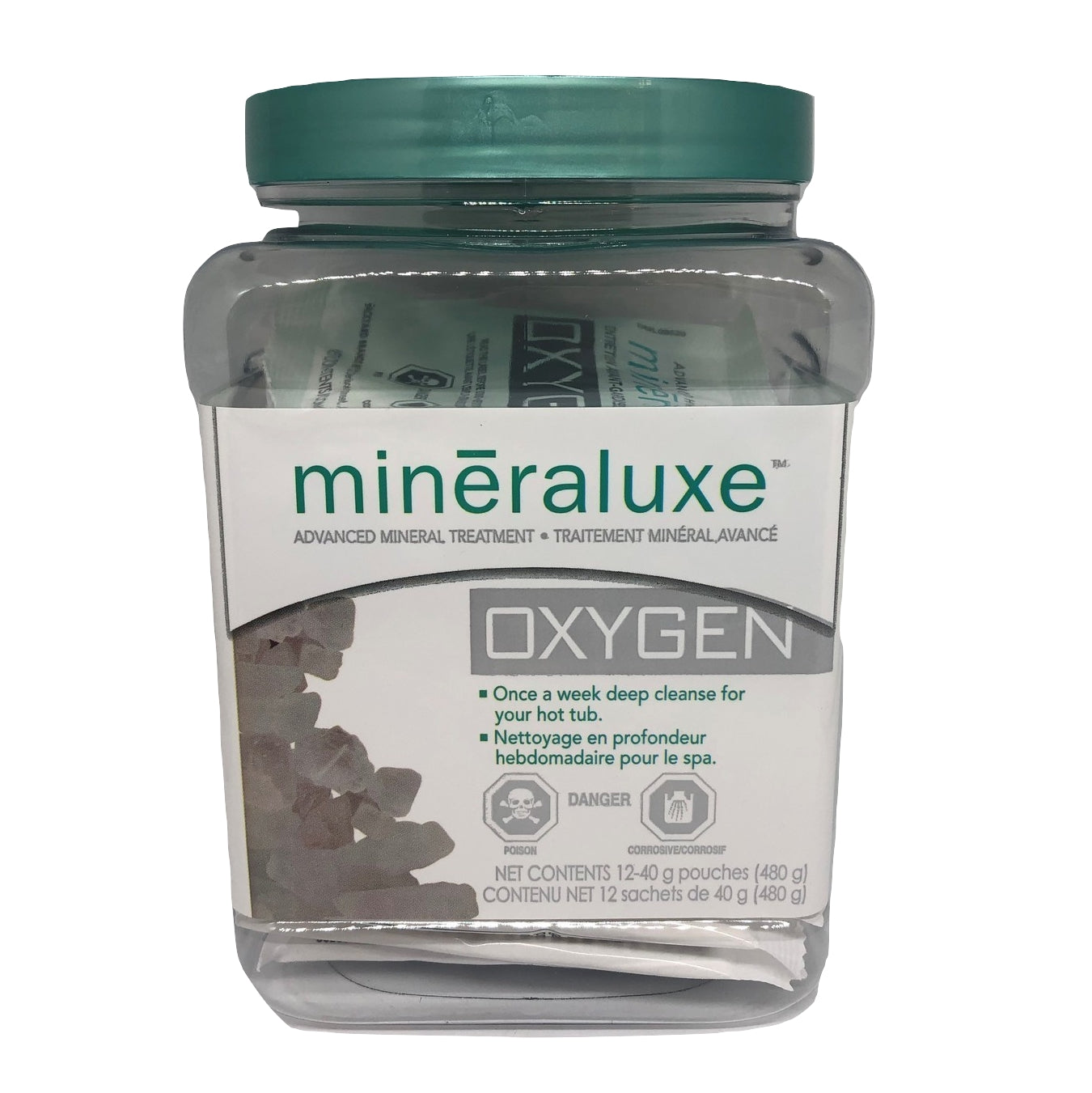 MINERALUXE Oxygen Oxydant 480gr (12x40gr) - DML00522 — Chimie | Destination Piscine Aide St-Bruno