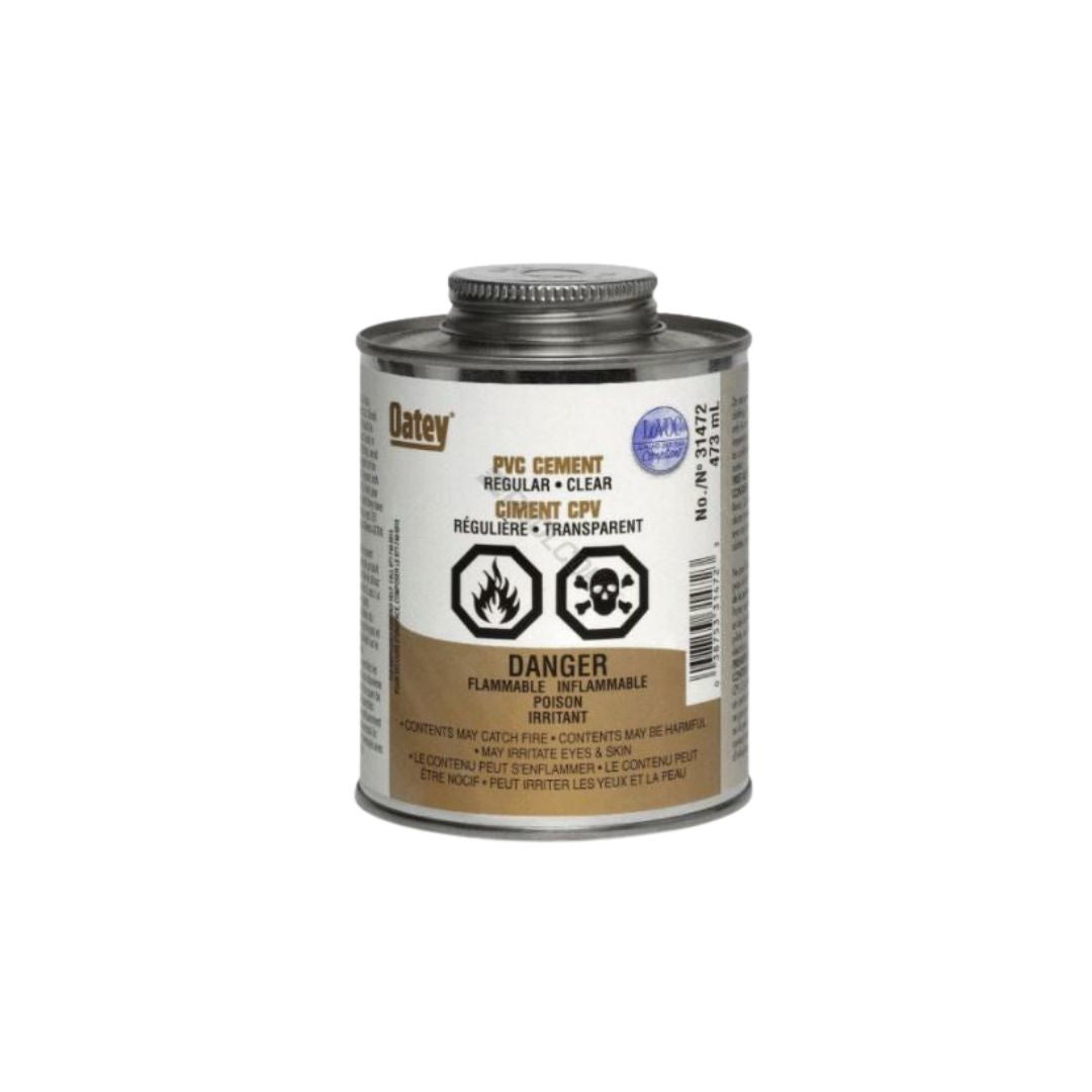 Oatey Colle PVC Transparente 4oz (118ml) #31470 — Plomberie | Destination Piscine Aide St-Bruno
