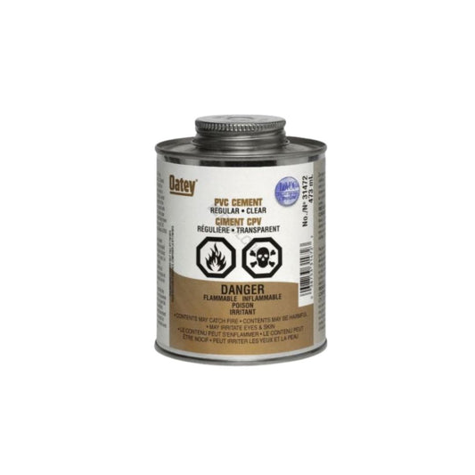Oatey Colle PVC Transparente 4oz (118ml) #31470 — Plomberie | Destination Piscine Aide St-Bruno