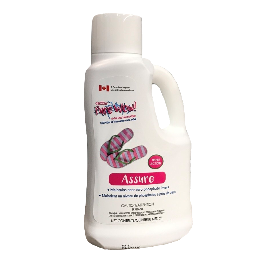 Dazzle Pure Wow Assure 2L - Contrôle Phosphates DAZ03007 — Chimie | Destination Piscine Aide St-Bruno