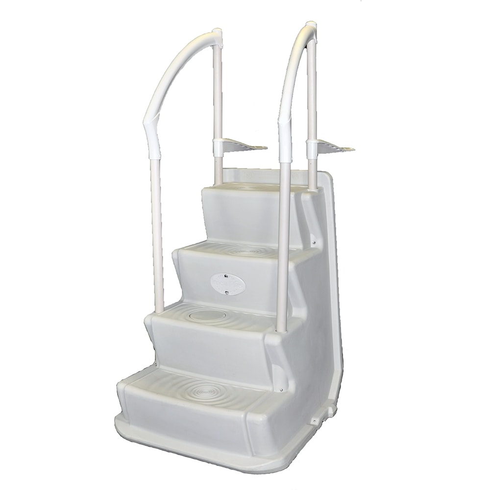 LUMI-O Marches gris perle avec rampe PVC LIO-75-4001 — Piscines | Destination Piscine Aide St-Bruno