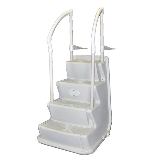 LUMI-O Marches gris perle avec rampe PVC LIO-75-4001 — Piscines | Destination Piscine Aide St-Bruno