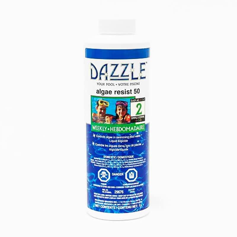 Dazzle Algae Resist 50 Algicide Préventif 1L DAZ03005 — Chimie | Destination Piscine Aide St-Bruno